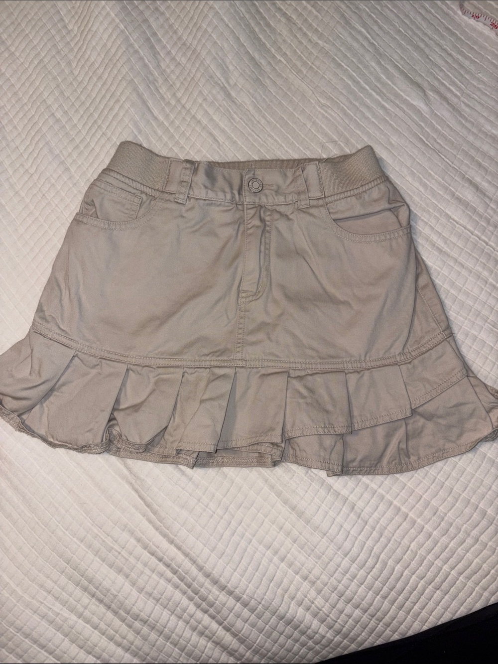 Vintage Y2K Limited Too Girls' Khaki Ruffle Hem Skort